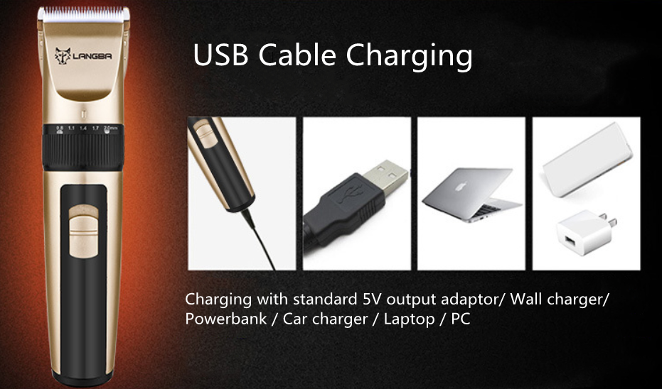 P65 usb ปัตตาเลี่ยนไร้สายสำหรับสัตว์เลี้ยง