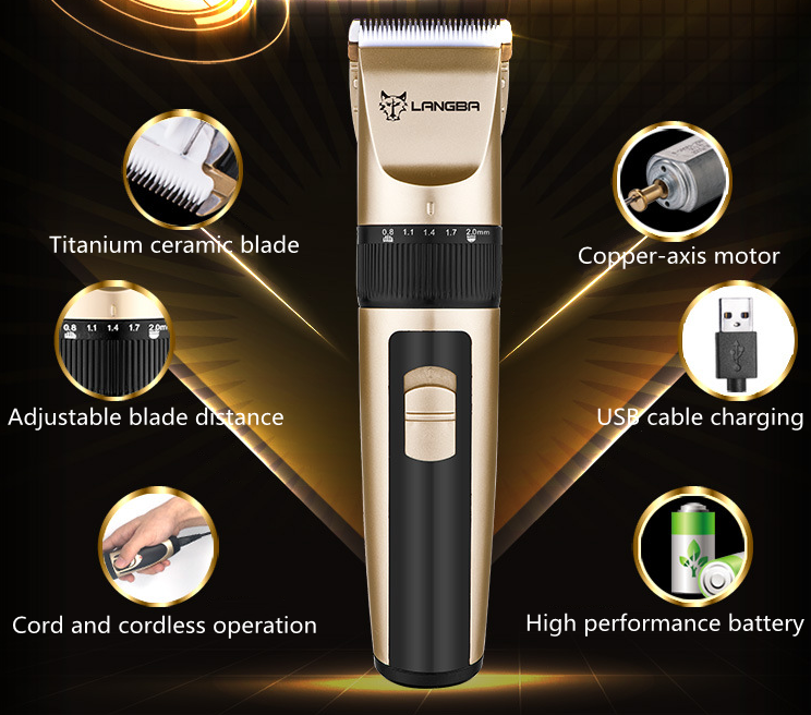 P65 usb ปัตตาเลี่ยนไร้สายสำหรับสัตว์เลี้ยง